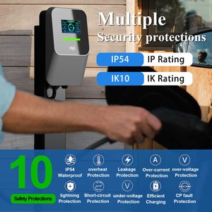 Estación de Carga para Vehículos Eléctricos de 7-22 kW con Función DLB y Balanceo Dinámico de Carga, <span class=keywords><strong>Cargador</strong></span> de Pared para el Hogar con Conector RJ11 de 7.4 kW/7 kW - Product Image 5