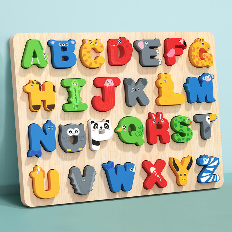Cartoon animal alphabet board
