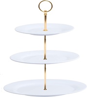 Présentoir à Cupcake personnalisé durable à 3 niveaux pour fête de mariage, plateau en mélamine élégant pour fruits et desserts