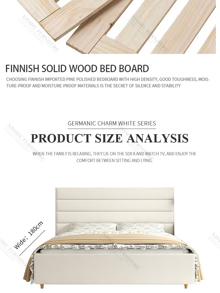 high quality nordic light luxury double simple modern net red bed ins master bedroom 1.8m cloth bed