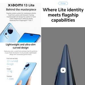 โทรศัพท์มือถือ <span class=keywords><strong>Xiaomi</strong></span> 13 <span class=keywords><strong>Lite</strong></span> <span class=keywords><strong>5G</strong></span> ในหน้าจอปลดล็อคด้วยลายนิ้วมือ6.55นิ้ว<span class=keywords><strong>5G</strong></span> โทรศัพท์ <span class=keywords><strong>Xiaomi</strong></span> ดั้งเดิมรุ่นล่าสุด - Product Image 2