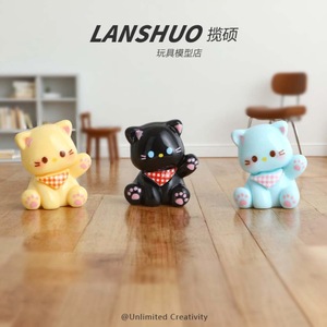 จี้รูปแมวการ์ตูนเรซิ่น ชุดเครื่องประดับ DIY สำหรับพวงกุญแจโทรศัพท์ ของขวัญสำหรับทุกเพศ - Product Image 4