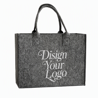 Sac fourre-tout en feutre non tissé pour femme LUOKAI, réutilisable, avec impression de logo personnalisé, écologique, pour le shopping, décontracté, grande capacité