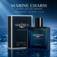 Parfum marin pour homme 1,7 fl oz 50 ml Eau de Toilette longue durée, senteur fraîche océanique aquatique, Cologne Stick pour homme moderne au quotidien et au travail