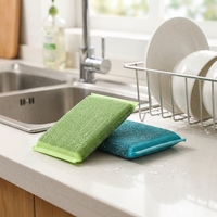 Éponge à récurer rectangulaire réutilisable pour cuisine, fournisseur fabricant
