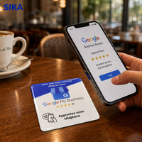 Étiquette autocollante NFC métallique ISO RFID grande taille, étanche, 13,56 MHz, pour cartes de visite, réseaux sociaux, menus de table, utilisation en hôtel/restaurant