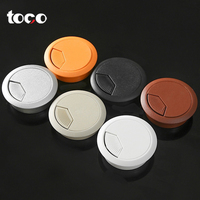 Passe-câble rond en plastique ABS pour bureau et ordinateur