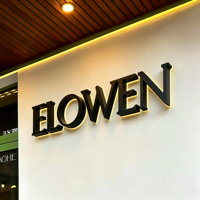 Logo personnalisé rétroéclairé 3D en acier inoxydable LED IP65 avec transformateur, prise murale, télécommande, multicolores, WiFi, pour immeuble de bureaux