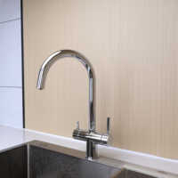 Robinet mélangeur d'évier de cuisine avec filtre purificateur d'eau, eau froide et chaude, 5 en 1, chromé