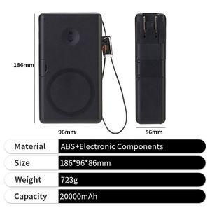 2025 Wireless Charging Power Bank Custom Logo 20000mah Laptop Charge Powerbank with Wall Plug in - Product Image 4