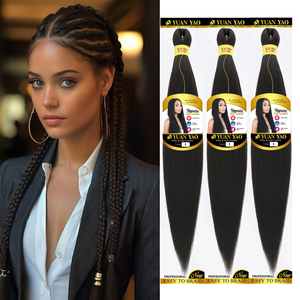 Extensiones <span class=keywords><strong>de</strong></span> Cabello Sintético Yuanyao Preestiradas <span class=keywords><strong>de</strong></span> 52 Pulgadas y 90g, 1X, para <span class=keywords><strong>Trenzas</strong></span> <span class=keywords><strong>de</strong></span> Ganchillo, Venta al Por Mayor Profesional - Product Image 1