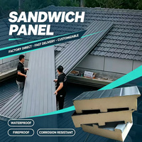 Panneau composite en aluminium isolé PU, écologique, double couche, ignifuge, imperméable, anticorrosion pour entrepôt
