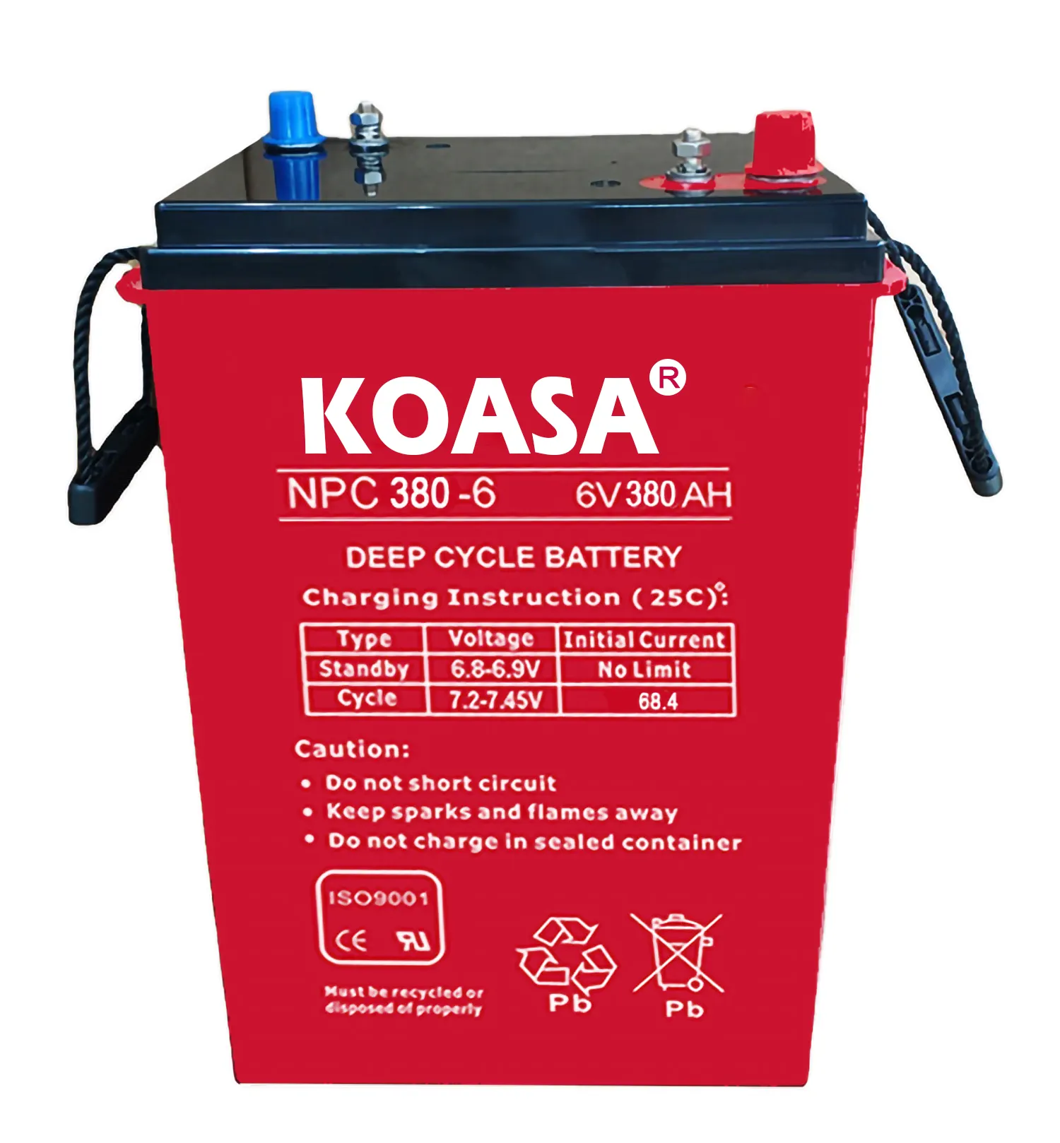 KOASA Engineering Backup Lead Acid Battery NPC380-6 6V380AH UPS Battery