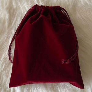 13x18cm Velvet Drawstring <b>Bags</b> Fashionable Red Wine Pouch for Perfume Jewelry Gift Packaging - Product Image 3