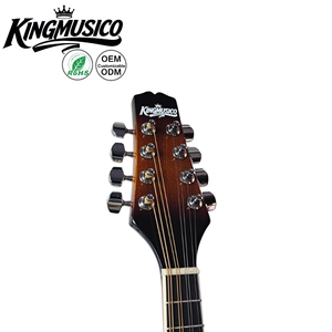 KINGMUSICO Mandolino Acustico Sunburst in Legno con Fori F per Principianti, Scuole di Musica e Musicisti Professionisti - Product Image 6