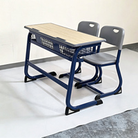Chaises ergonomiques pour enfants en acier durable de forme C, ensemble bureau et chaise double pour l'école, la maison, le bureau, la chambre, l'appartement