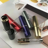 Bouteille vaporisante de parfum rechargeable 5ML, flacon en cuir, grand format, pour voyage, vente en gros