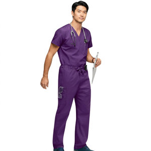 Fabricant d'uniformes médicaux en coton, vêtements de travail respirants et doux pour hôpitaux, logo personnalisé, vente en gros - Product Image 1
