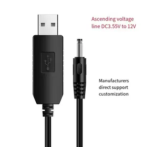 HUIKE USB 5.55V ke DC12V kabel Line Booster, konverter daya Usb