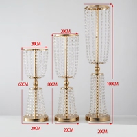 Supports de fleurs en métal et cristal en gros pour centres de table de mariage et décoration intérieure