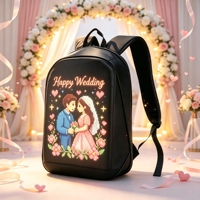 Mochila LED Programable con Pantalla para Mujeres y Hombres, Bolso Digital para Portátil, Equipo Publicitario para Motocicleta