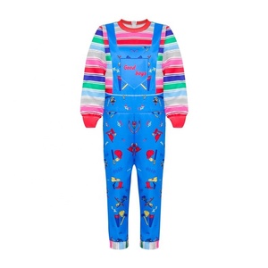 Venta caliente Nuevo estilo Mono de manga larga y vestido <span class=keywords><strong>Chucky</strong></span> Disfraces de Halloween para niños y niñas - Product Image 3
