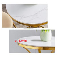 Table basse moderne en marbre avec un design créatif de nuages, table ronde pour le salon, l'hôtel, l'appartement, meubles