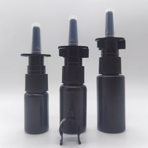 Botol semprot hidung plastik, RTS <span class=keywords><strong>10ml</strong></span> HDPE ukuran Mini padat hitam kosong dengan klip - Product Image 6