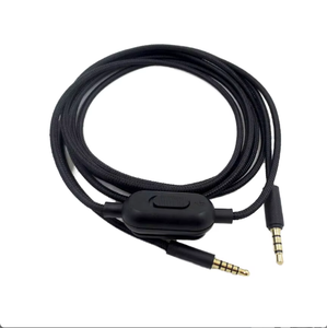 3.5Mm Nam Trrrs Để Trrs Vàng-Mạ Dây Chơi Game Tai Nghe Cáp Nội Tuyến Câm Tắt Âm Lượng Điều Khiển Nylon Bện Âm Thanh Cáp 2M - Product Image 1