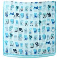 Écharpes en coton à motif de chat fantaisie, châles pour femmes, grande écharpe en coton de luxe, imprimé animal, hijab en viscose