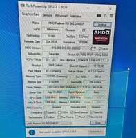 Carte graphique vidéo GPU GDDR5 de jeu de bureau RX580 8 Go d'occasion en gros Interface mémoire avec ventilateur refroidisseur