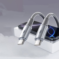 Kabel Data Pengisian Cepat 100W Sepenuhnya Transparan untuk iPhone 17, Ponsel Android Huawei, Tablet, dan Kabel Pengisian Cepat Mobil