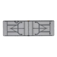 Banc de table en fer pliable pour l'extérieur, ensemble de salle à manger rectangulaire d'exposition portable en HDPE pour les études de restaurant ou les expositions
