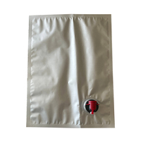 Sac en boîte gaufré recyclable avec valve distributeur, sac PE thermoscellable pour emballage de vin, jus, bière et autres boissons
