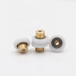 M4 tornillo 19mm 695 rodamiento PA6 PA66 polea Puerta de ducha rueda de rodillo con rodillos de puerta de ducha de nailon M4 * 19*5mm - Product Image 4