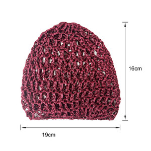 Bonnet <span class=keywords><strong>de</strong></span> <span class=keywords><strong>nuit</strong></span> en maille crochetée en rayonne, <span class=keywords><strong>filet</strong></span> à <span class=keywords><strong>cheveux</strong></span>, snood, couvre-chef, accessoire <span class=keywords><strong>de</strong></span> sommeil, cadeau promotionnel - Product Image 2
