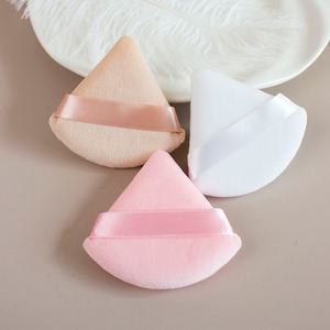 Brocha de Maquillaje Triangular de Algodón Puro Suave, de Alta Calidad, en Oferta, para Polvos Faciales, Mineral y Cosméticos - Product Image 2