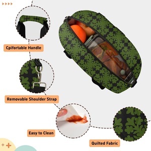 Sac isotherme personnalisé avec logo, motif Ulu vert hawaïen, pour pique-nique, école, bureau, stockage de nourriture chaude ou froide, sac à lunch isotherme pour adultes - Product Image 3