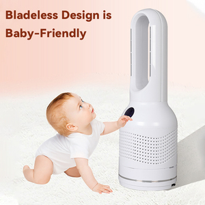 Mới thông minh không cánh tầng bệ tháp Quạt 3-in-1 làm mát sưởi ấm thanh lọc không khí Bộ lọc HEPA LCD cảm ứng + Điều khiển từ xa năng lượng - Product Image 5