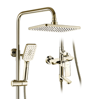 Système de robinetterie de douche combinée baignoire et douche en laiton avec poignée unique et cartouche céramique pour hôtel, appartement, centre commercial, salle de bain