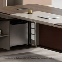 Bureau de direction moderne de luxe avec armoire de rangement et serrure à code pour mobilier de bureau de PDG ou de directeur 2,4m 2,6m 2,8m 3,2m