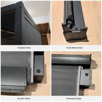 Paravent rétractable semi-transparent en aluminium thermolaqué pour terrasse extérieure, pergola, barrière anti-vent pour l'intimité