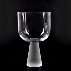 Minimalist Handblown <b>Glass</b> Wine <b>Goblet</b> Round Transparent Modern Design for Party Occasion - Product Image 1