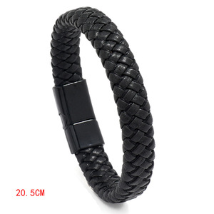 Pulsera Magnética de Cuero PU Negro para Hombre, Madura, Estable y Elegante, el Mejor Regalo para Hombre - Product Image 1