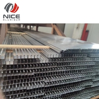 Profilé en U en aluminium série 6000 pour décoration, canal en U personnalisé pour verre