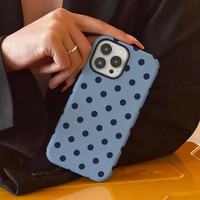 Coque de téléphone portable magnétique à pois de dessin animé Wave Point pour 16/17 Pro Max, design détachable deux-en-un, qualité militaire