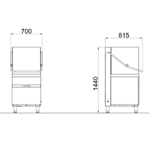 <span class=keywords><strong>Lave</strong></span>-<span class=keywords><strong>vaisselle</strong></span> commercial à hotte avec bras de lavage amovible en acier inoxydable, pratique pour le nettoyage et l'entretien des hôtels - Product Image 5