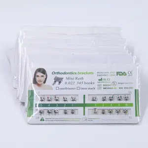 200 X Dental Orthodontics Roth Mini Metal Brackets/braces 022 345 Hooks