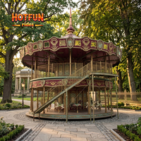 Grandes attractions de parc d'attractions en plein air avec certificat CE ISO, manège à double étage de 88 places à vendre