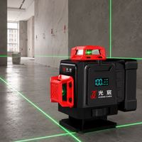16 lignes 360 °   Niveau laser croisé vert autonivelant avec télécommande, anti-poussière, pour mur, sol et carrelage, équipement laser de construction